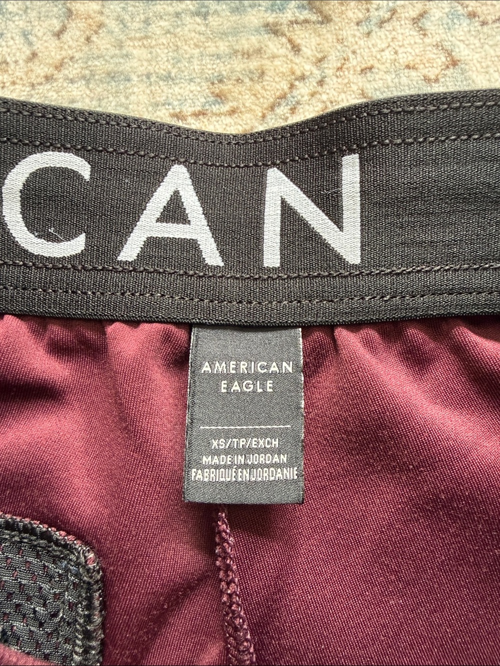 American Eagle Outfitters Maroon Zipper Pocket Joggers - Picture 2 of 3